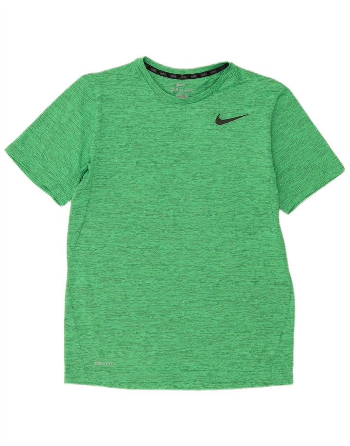 Nike Herre Dri Fit T-shirt Top Medium Green Flecked Polyester