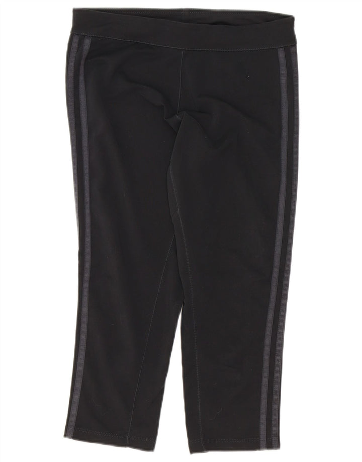 ADIDAS Womens Climacool Capri Leggings UK 12/14 Medium  Black Polyester