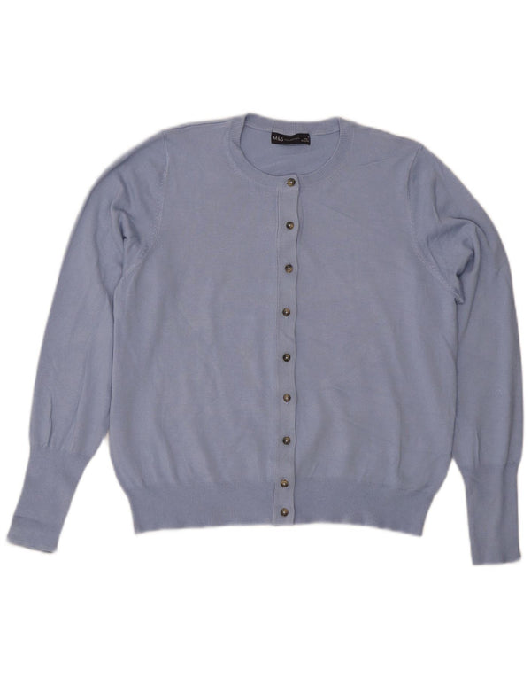 Marks & Spencer Damen-Cardigan-Pullover UK 16 Große blaue Viskose