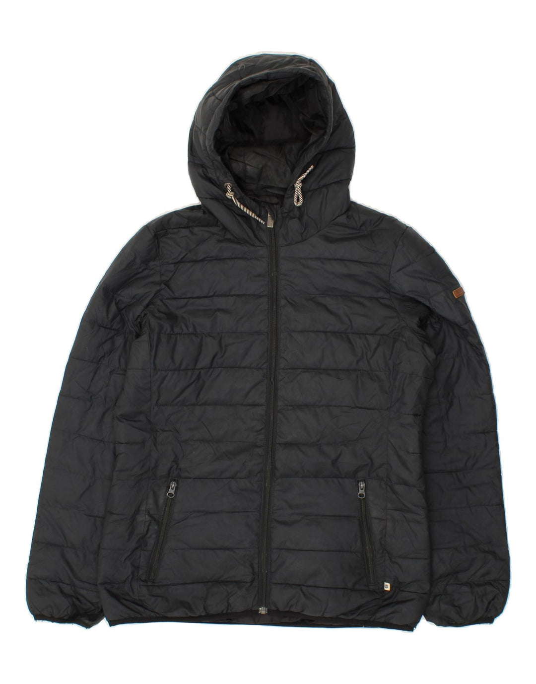 ROXY Womens Hooded Padded Jacket UK 18 XL Black Polyester Vintage Roxy and Second-Hand Roxy from Messina Hembry 