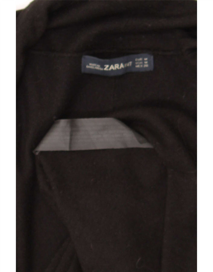 Zara Womens Open Cardigan Sweater UK 12 Medium Black Viscose