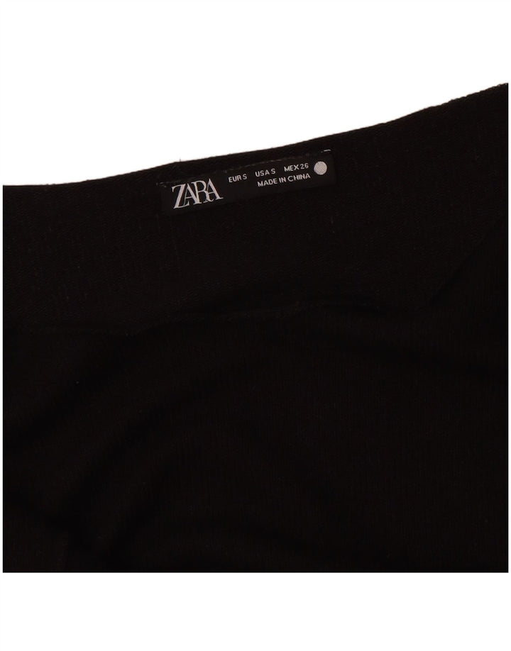 Zara Dame Oversized Top Langærmet UK 10 Lille Sort