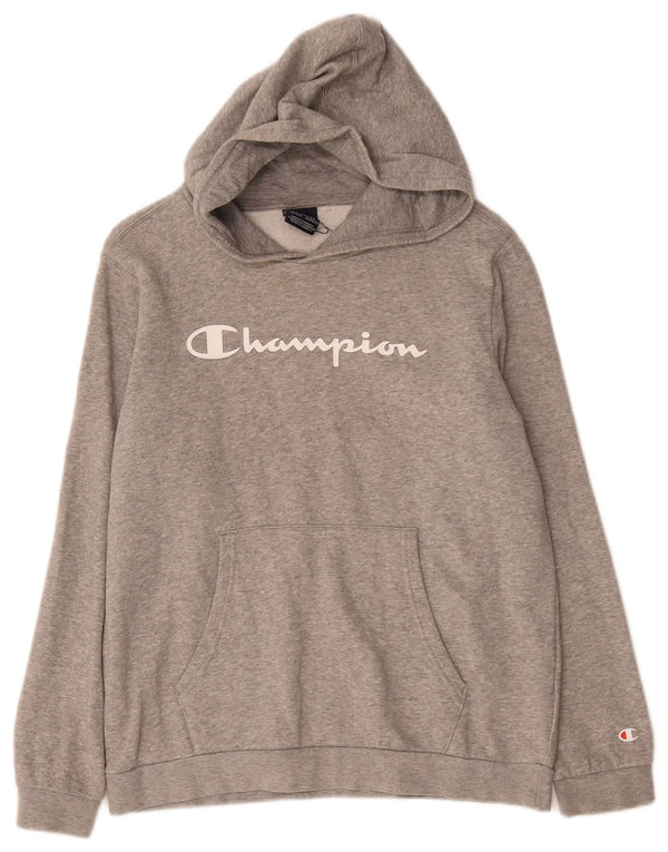 Maglione con cappuccio grafico da ragazzo Champion 15-16 anni 2XL Cotone chiazzato grigio