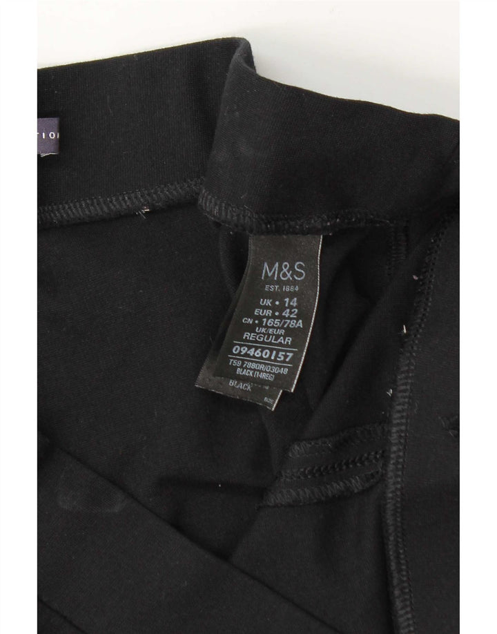 Marks & Spencer Womens Leggings UK 14 Large Black Viscose