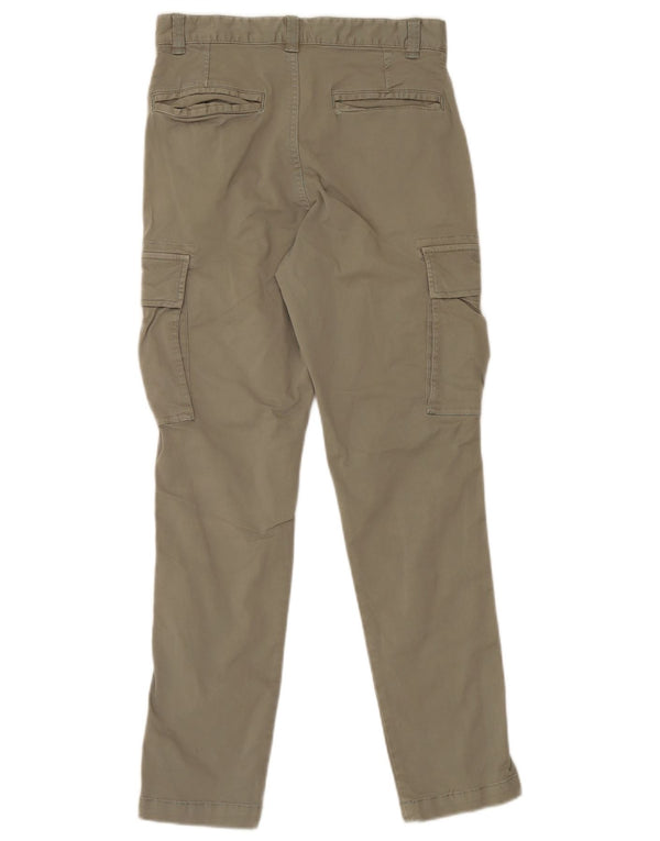 Zara Mens Slim Cargo Trousers EU 36 XS W29 L29 Khaki