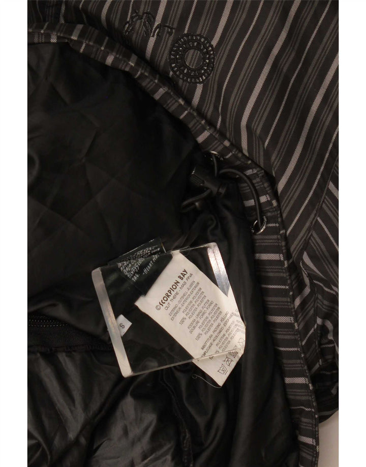 Scorpion Bay Mens Graphic Windbreaker Jacket UK 10 Small Grey Striped