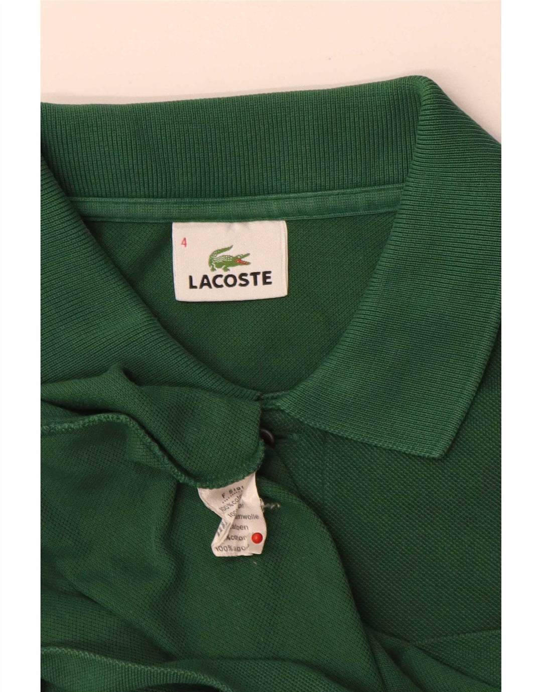 Lacoste Polo Homme Taille 4 Coton Vert Moyen