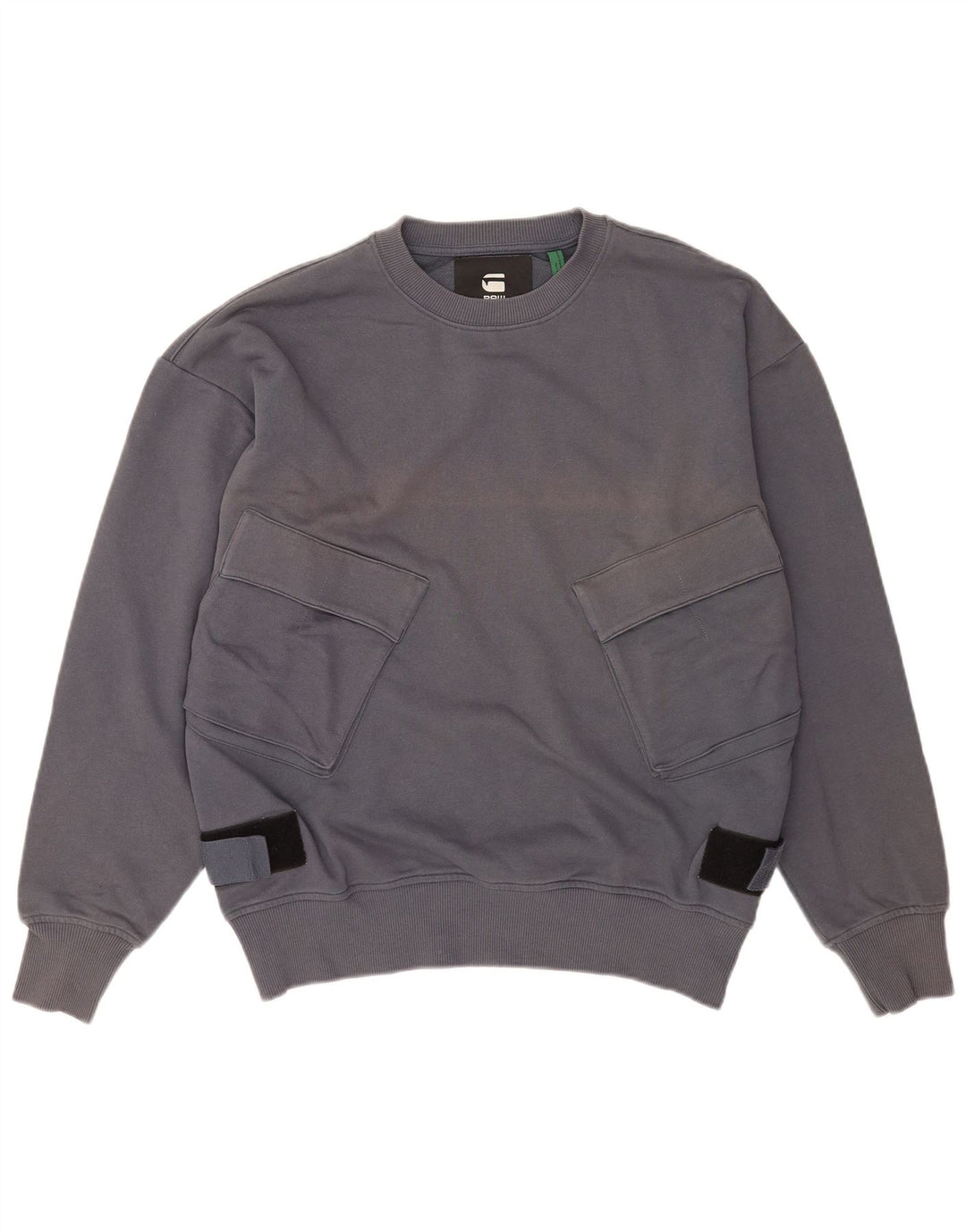 G-Star Mens Sweatshirt Jumper Large Grey Cotton