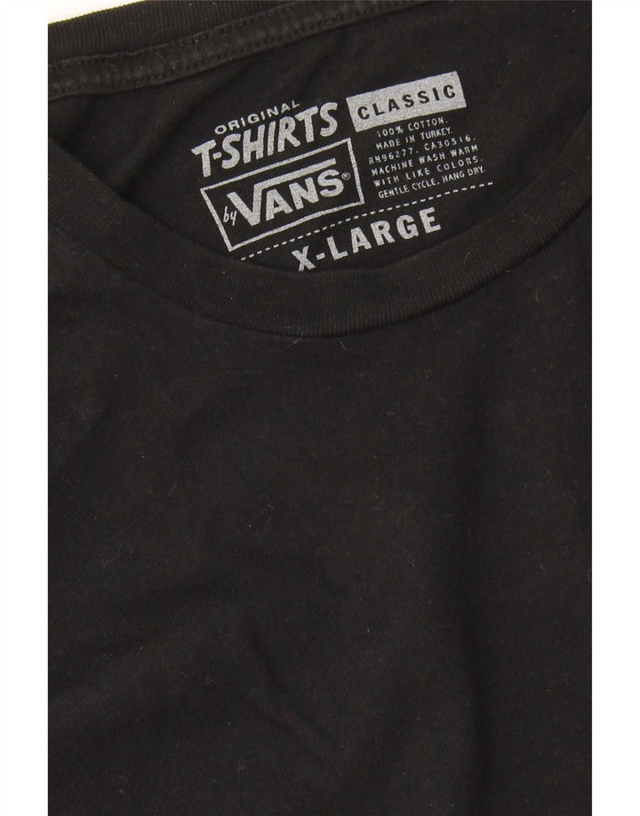 Vans Haut graphique à manches longues pour hommes XL en coton noir
