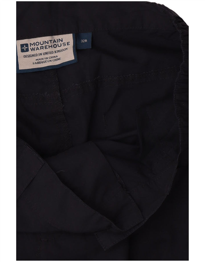 Pantaloni cargo dritti da uomo Mountain Warehouse W32 L32 poliestere blu navy