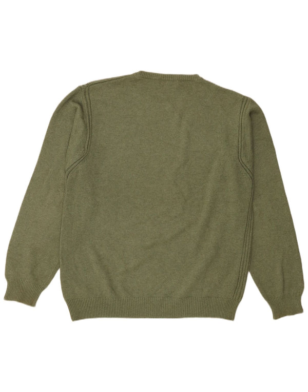 Nautica Jersey con cuello barco para hombre, talla grande, algodón caqui