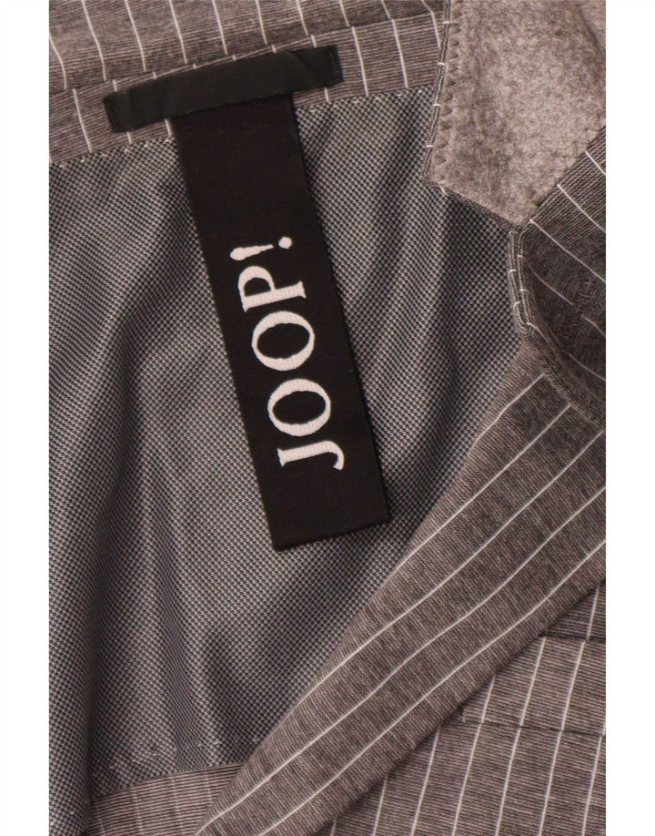 Joop Chaqueta tipo blazer de 2 botones para hombre UK 40 Large Grey Pinstripe