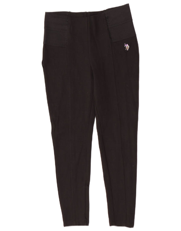 US Polo Assn. Legginsy damskie UK 14 Large, czarna wiskoza
