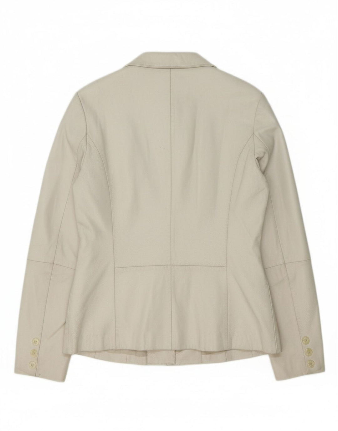 J.J.SCOTT Womens Leather Jacket EU 44 XL Off White Leather Vintage J.J.Scott and Second-Hand J.J.Scott from Messina Hembry 