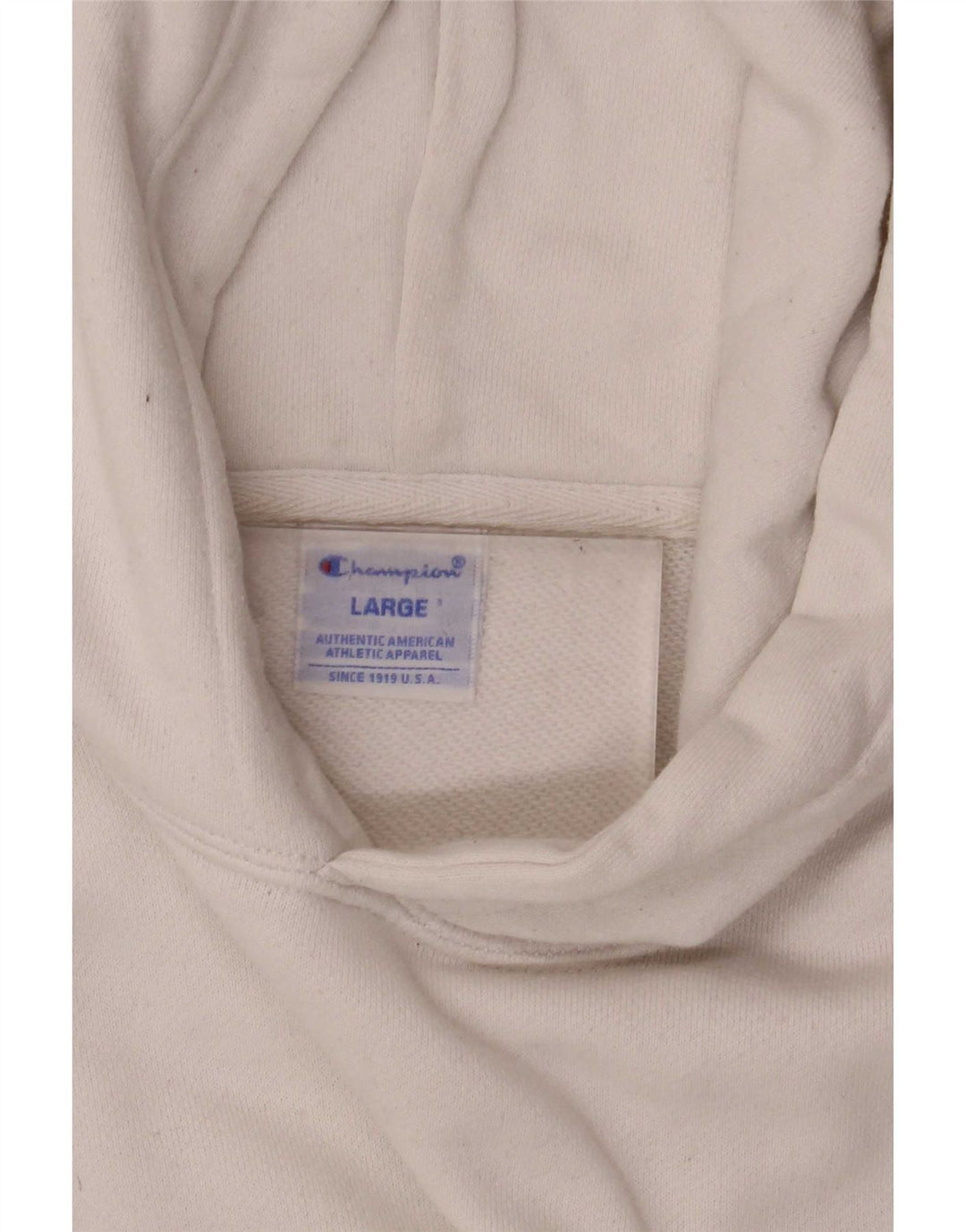 Champion Mens Hoodie Jumper Large White