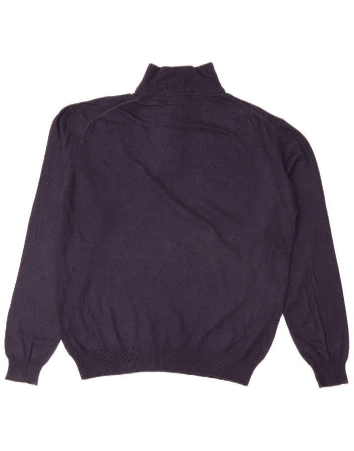 Harmont & Blaine Mens Zip Neck Jumper Sweater Large Navy Blue