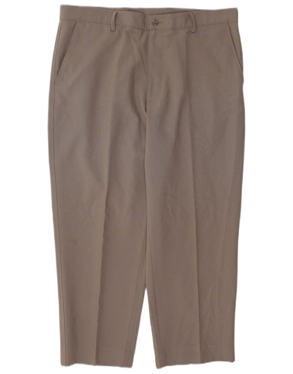 Farah Mens Tapered Chino Trousers  W38 L27 Brown Polyester