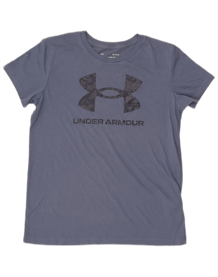Under Armour Mens Graphic T-Shirt Top Medium Blue Cotton