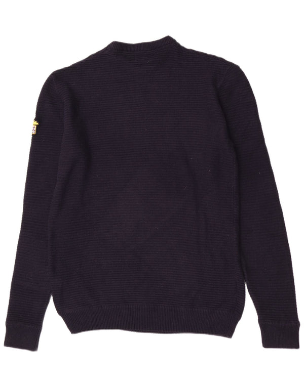 Maglione maglione collo alto da uomo Marina Militare 2XL cotone blu navy