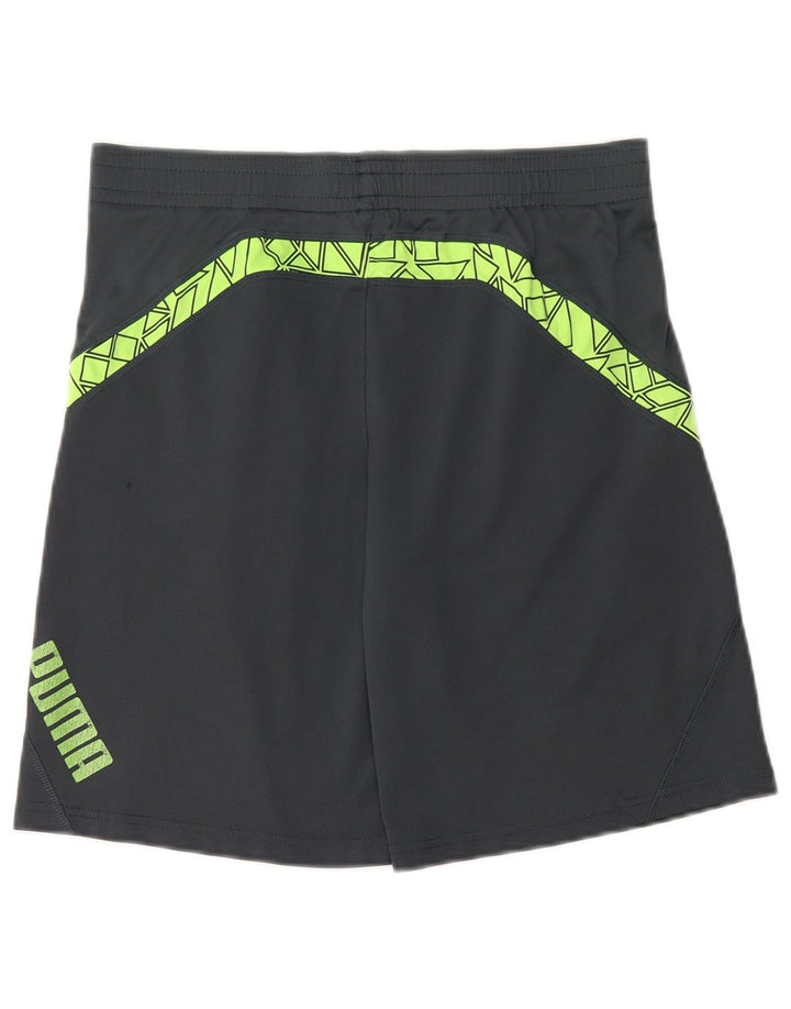 PUMA Womens Sport Shorts US 14/16 Large Grey Geometric Polyester