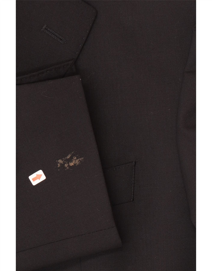 Hugo Boss Herren-Blazer mit 2 Knöpfen, EU 56, 3XL, schwarze Wolle