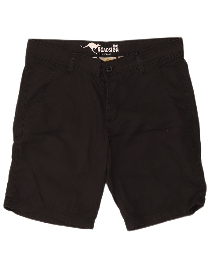 Roadsign Australia Mens Chino Shorts W32 Medium Black Cotton