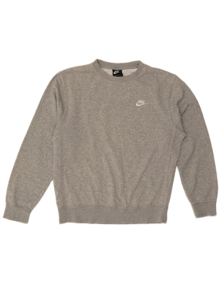 NIKE Herren Sweatshirt Pullover Small Grau Baumwolle