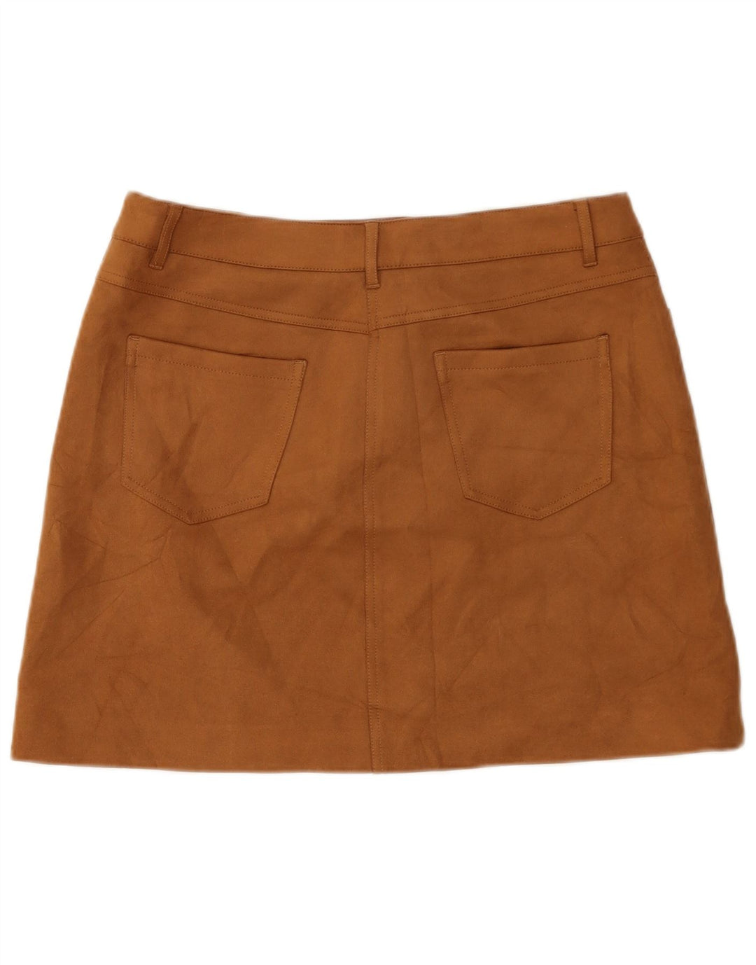Marks & Spencer Womens Mini Skirt UK 14 Large W34 Beige Polyester