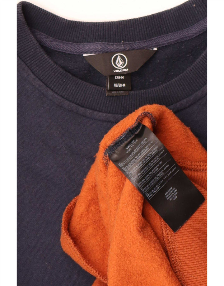 Volcom férfi pulóver pulóver közepes sötétkék Colourblock pamut