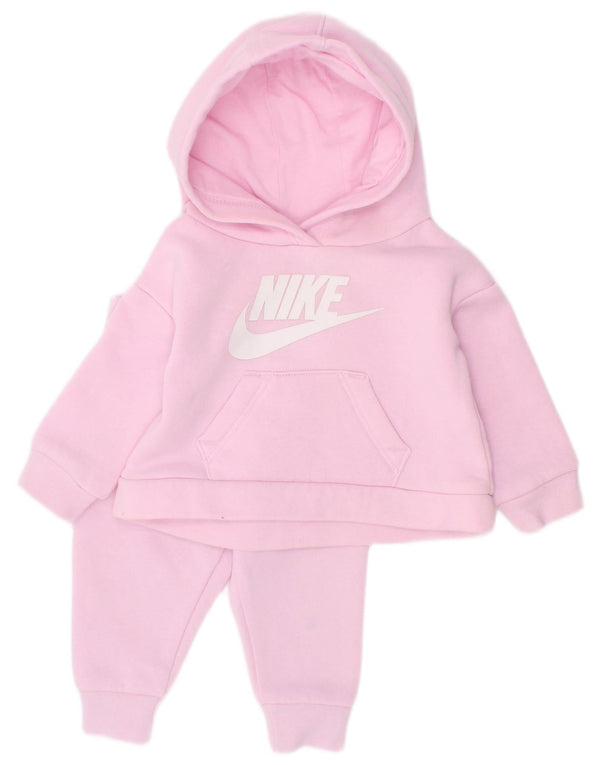 Ολόσωμη φόρμα Nike Baby Girls με γραφική κουκούλα 0-3 μηνών ροζ