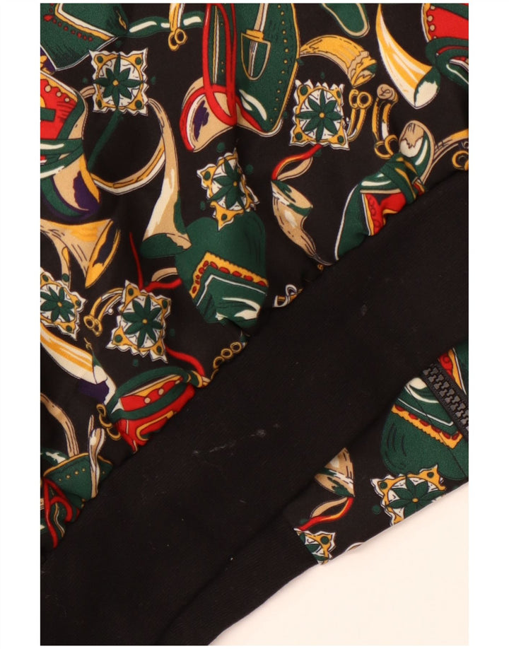 Giacca bomber grafica oversize da donna EASTEX UK 14 grande poliestere nero
