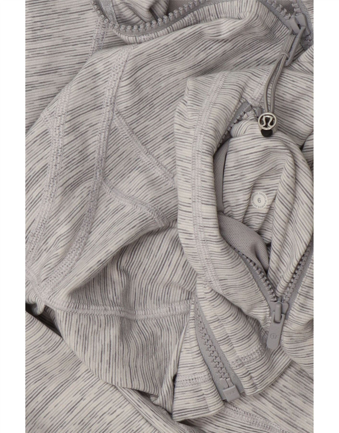 Lululemon Dame træningsdragt Topjakke US 6 Medium Grey Flecked