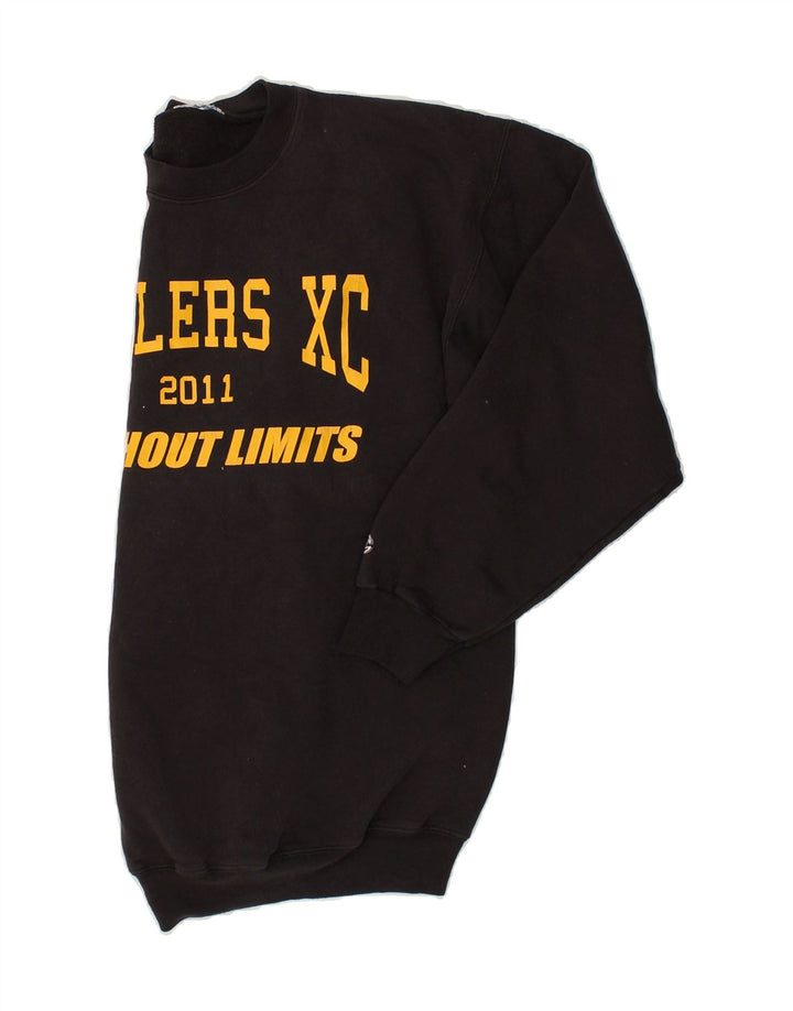 CHAMPION Mens Graphic Sweatshirt Jumper Medium Black Vintage Champion and Second-Hand Champion from Messina Hembry 
