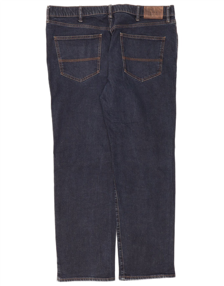 Marks & Spencer Mens Regular Straight Jeans W40 L31 Navy Blue Cotton