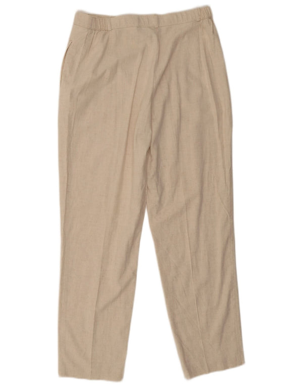 Pantaloni casual da donna Marks & Spencer UK 16 Large W32 L28 Beige screziato