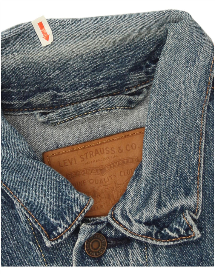 Levi's Mens Denim Jacket UK 38 Medium Blue Cotton