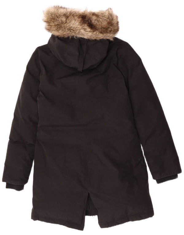 Giacca Parka da donna con cappuccio Superdry UK 10 Small Nero Poliestere