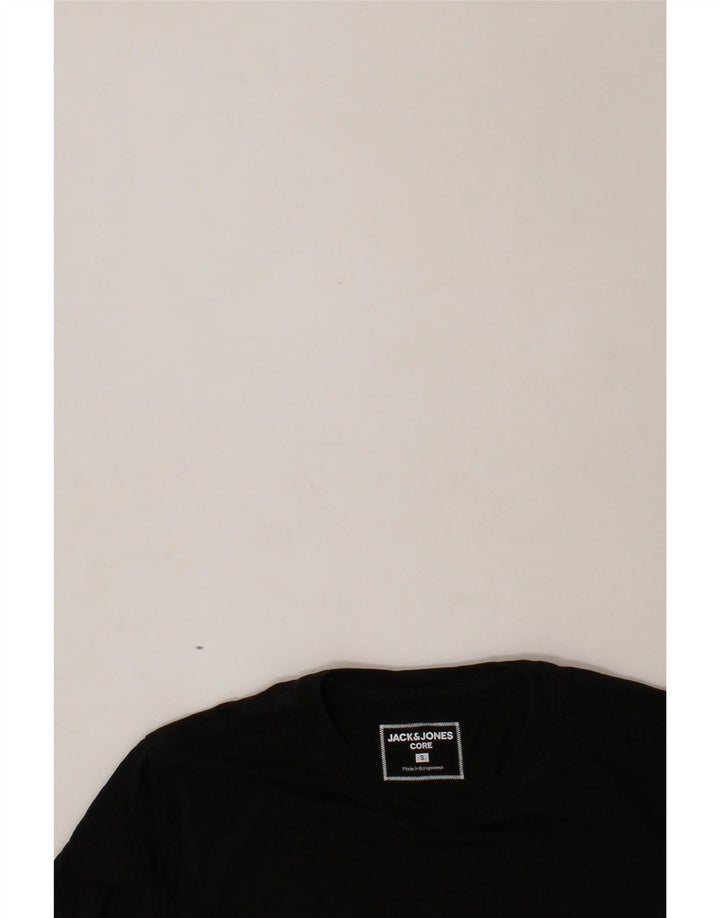 JACK & JONES Mens T-Shirt Top Small Black Cotton Vintage Jack & Jones and Second-Hand Jack & Jones from Messina Hembry 