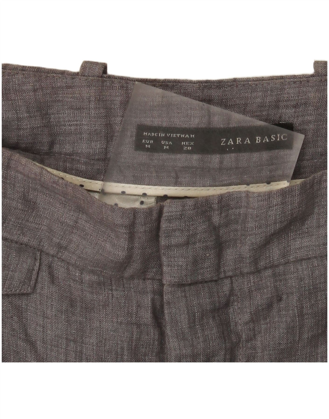 Zara Womens Straight Chino Trousers Medium W28 L27 Grey