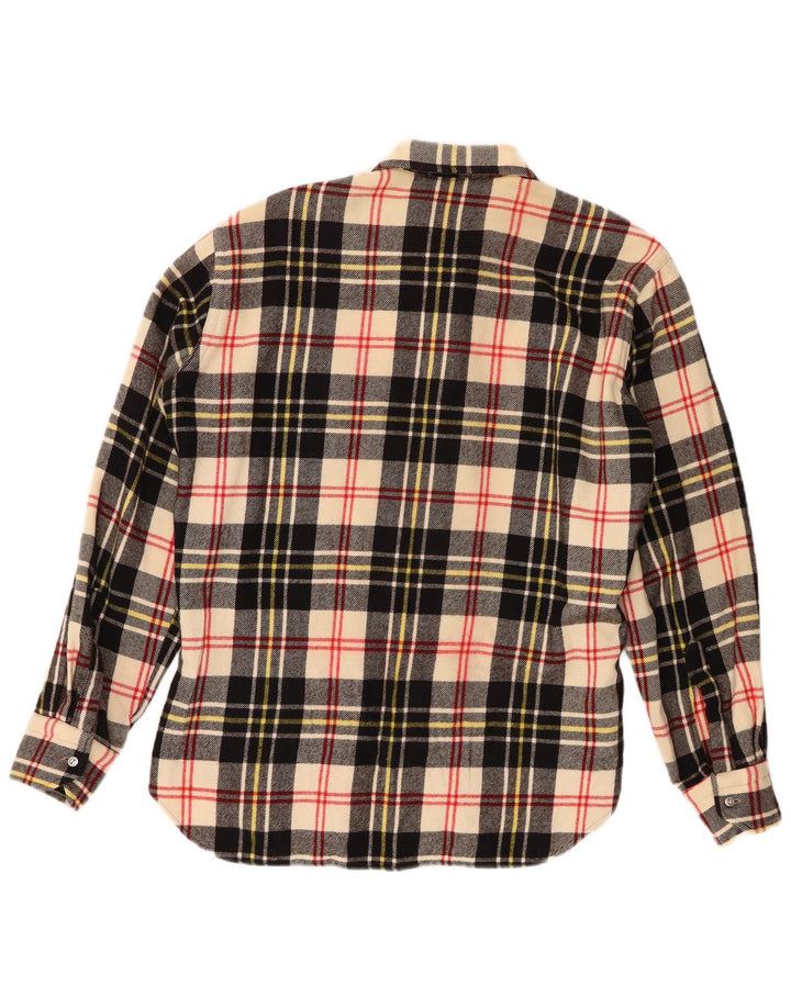Vintage herre flannel skjorte medium flerfarvet plaid