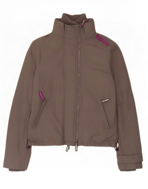 Superdry Veste coupe-vent graphique The Windcheater pour femme UK 10 Small Gris