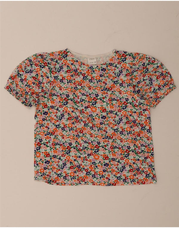 ZARA Camiseta Niña Top 11-12 Años Multicolor Floral