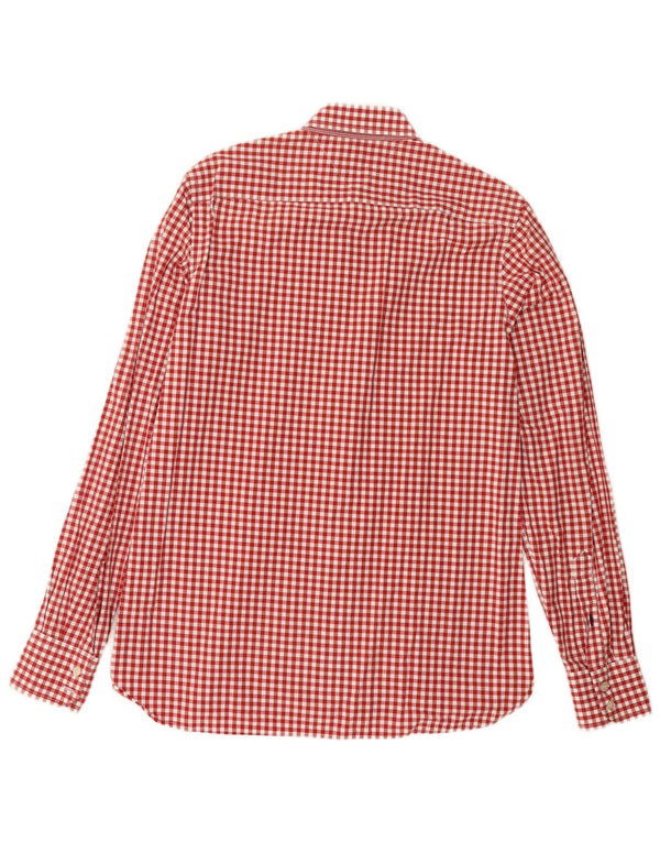 Camisa Tommy Hilfiger de corte regular para hombre de algodón a cuadros rojo pequeño