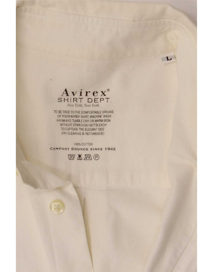 Avirex Chemise Homme Grand Coton Blanc