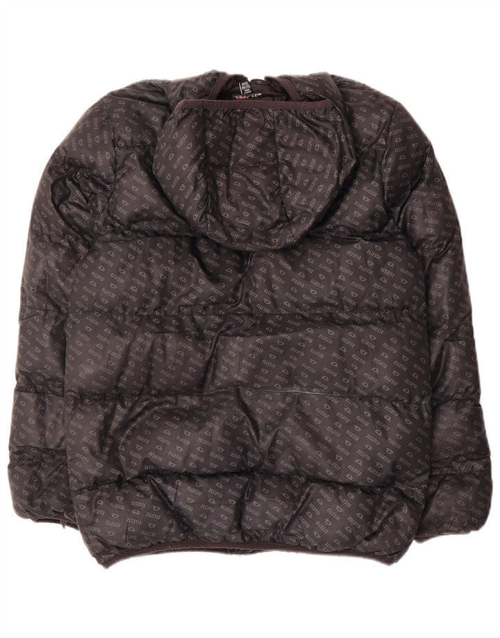 ELLESSE Chaqueta acolchada con capucha para niños 12-13 años Negro Poliéster