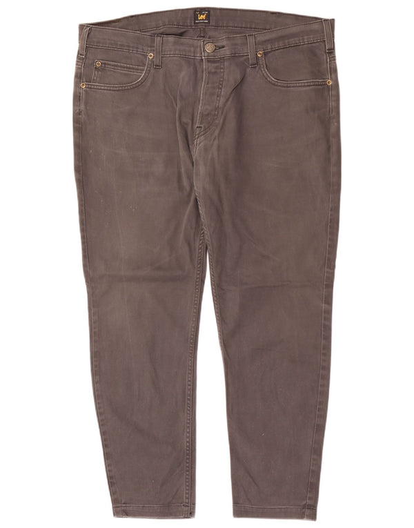 Lee Herre Powell Slim Casual Bukser W38 L27 Grå Bomuld
