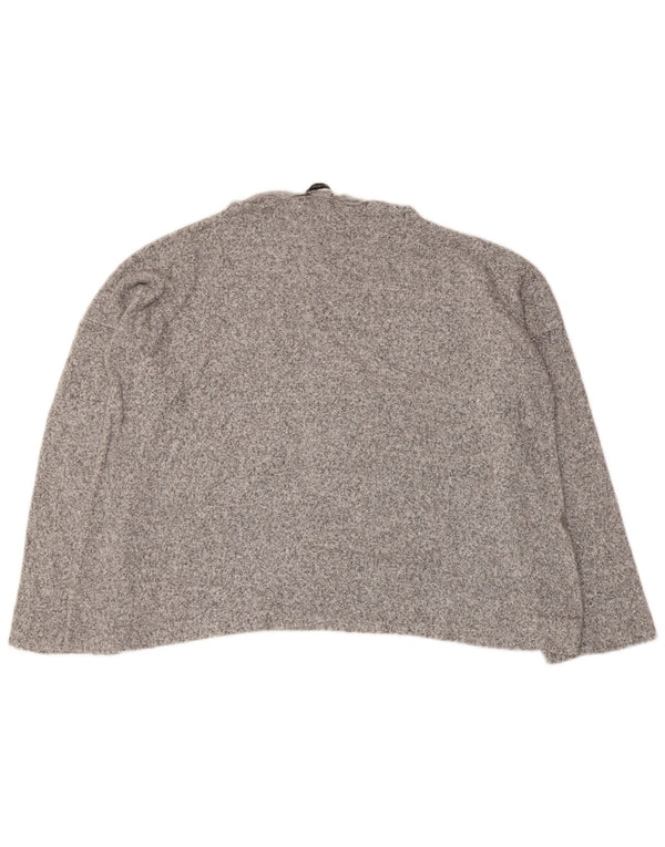 Zara Dame Top Langærmet UK 14 Medium Grå Flecked