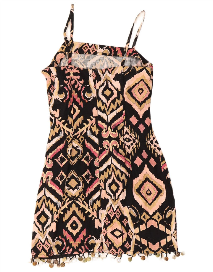 Zara Womens Sundress UK 12 Medium Multicoloured Ikat Cotton