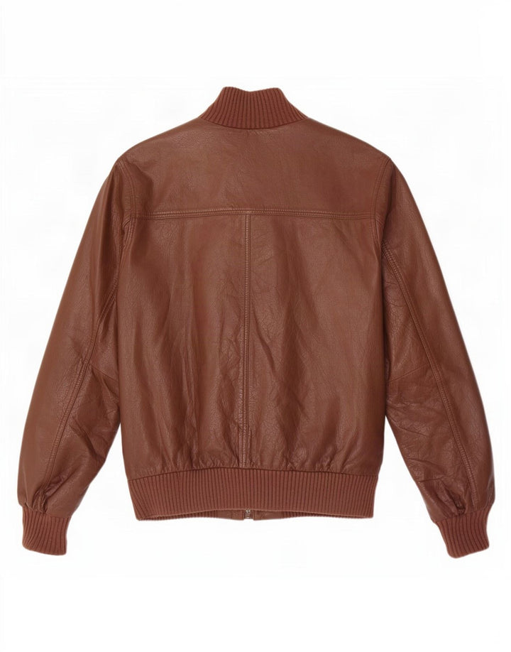 Męska kurtka skórzana Bomber Timberland UK 38 Średni brąz