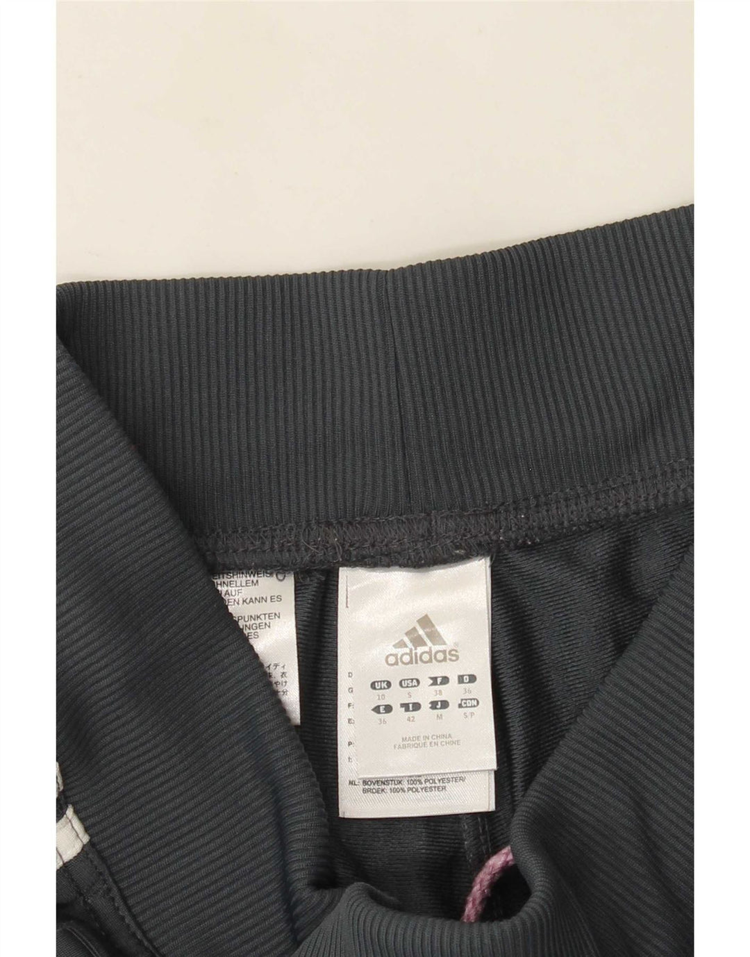 Adidas Pantalon de survêtement pour femme UK 10 Small Gris Polyester